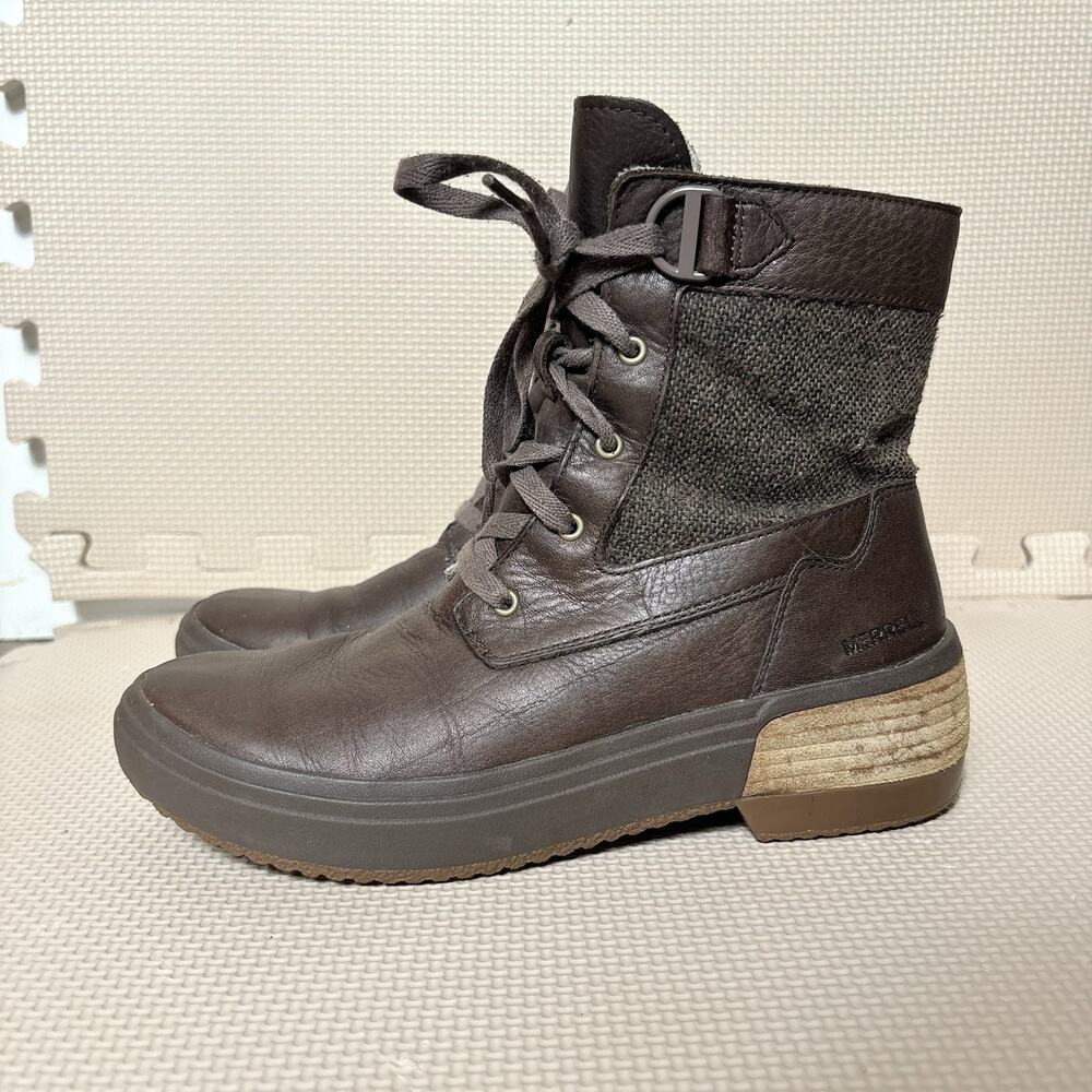 Merrell Womens Have Mid Lace-up Waterproof Brown Boots Size 7 Insulated Comfort
